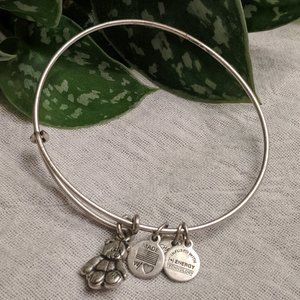 Alex and Ani Little Brown Bear charm bangle